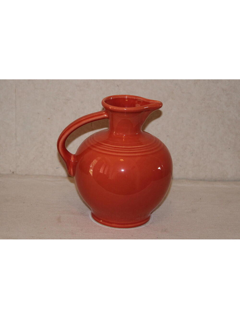 Fiesta Homer Laughlin Persimmon Orange Carafe Pitcher Vase Fiestaware USA